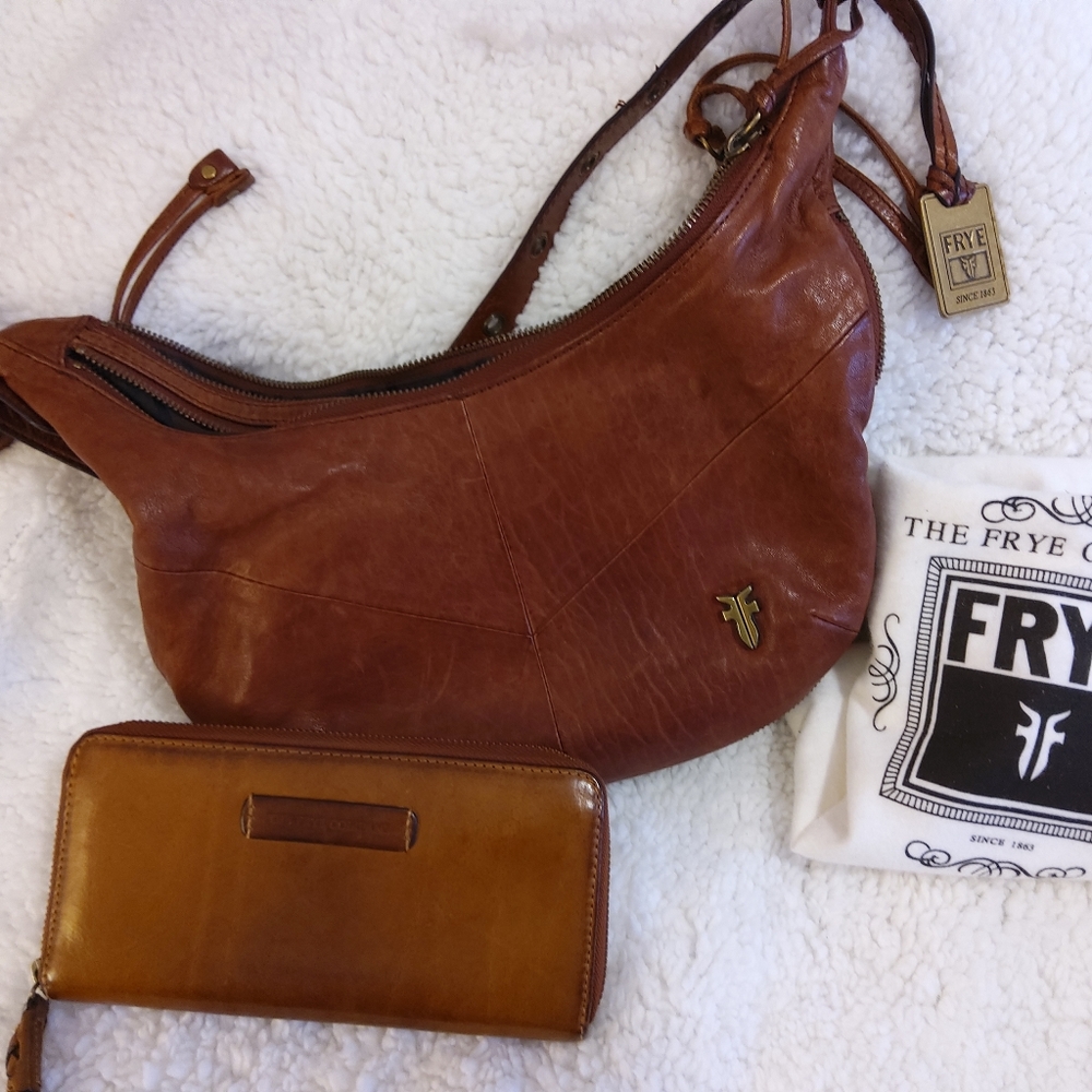 Frye hobo purse including Frye wallet